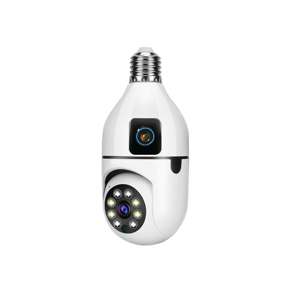 Y27 V380 1080P WiFi Bulb Camera – Dual Lens, Night Vision, Two-Way Audio