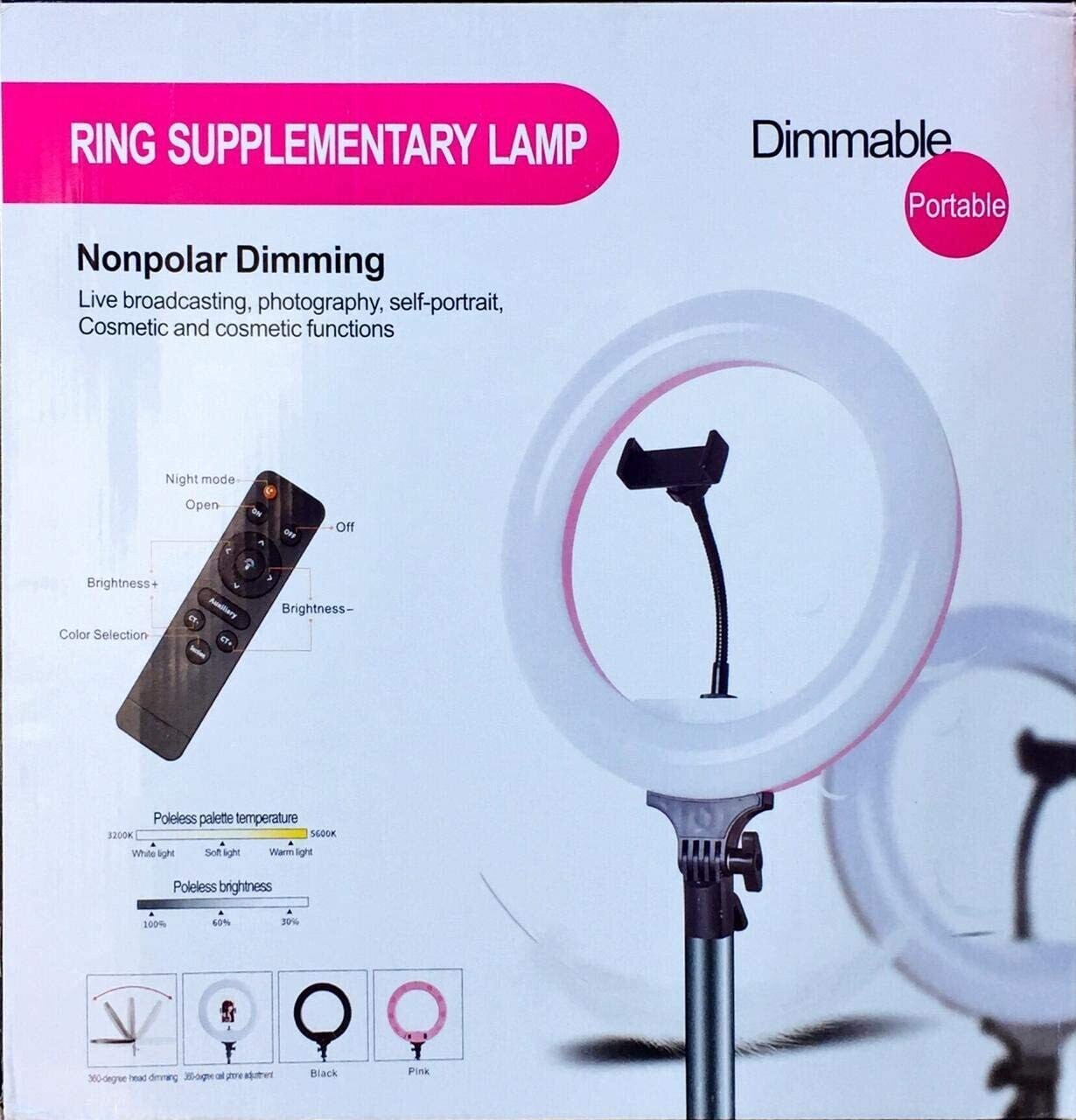 Mobile Live Supplementary Light Photography Ring Lamp Beauty Lamp Ring Light 32 Cm