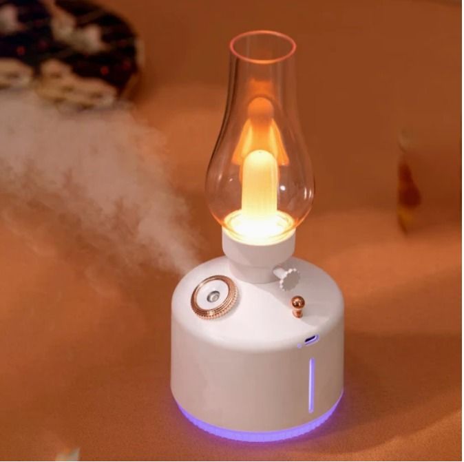 Vintage LED Lamp Humidifier: Aromatherapy & Nightlight