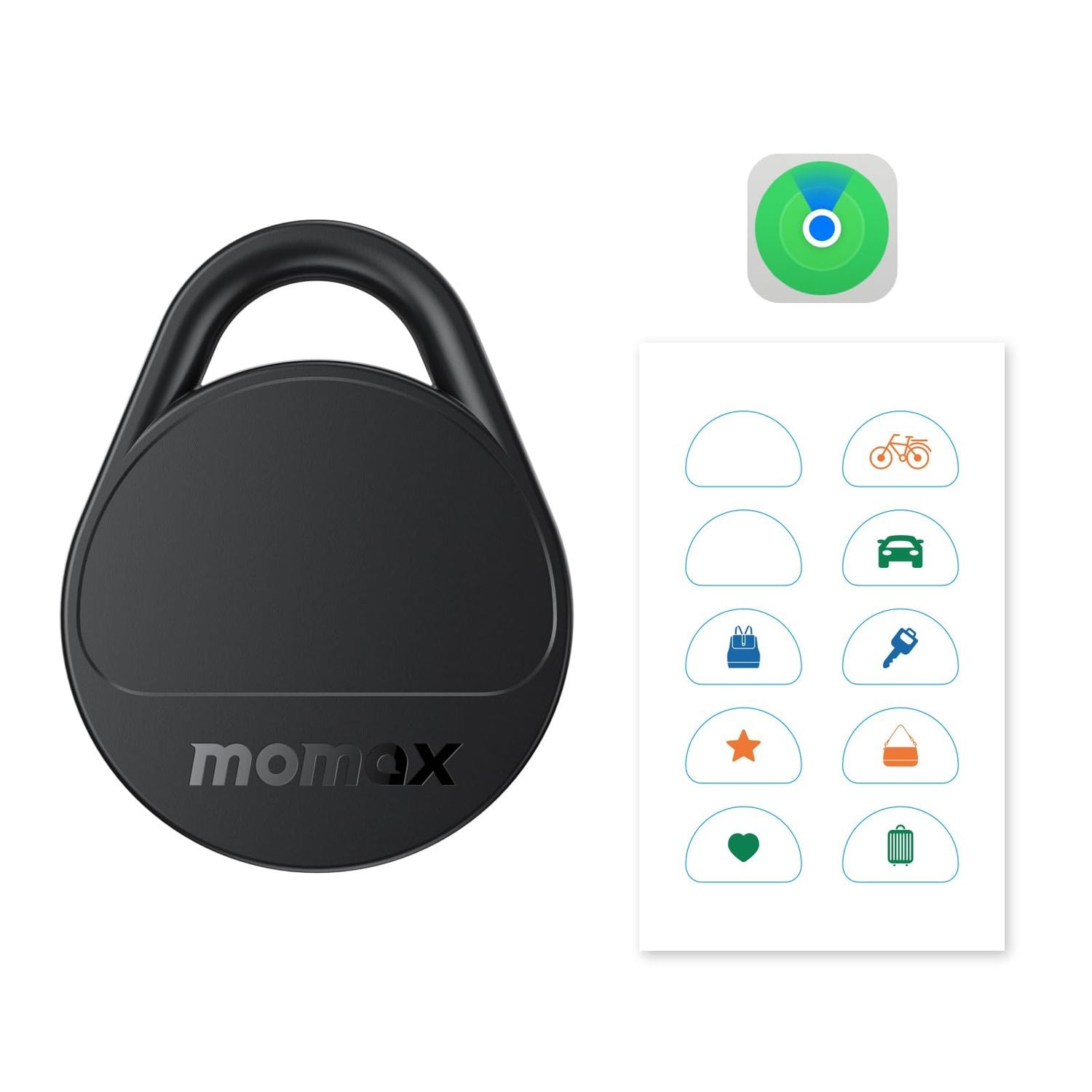 MOMAX PinPop Lite Find My Tracker – Smart & Compact