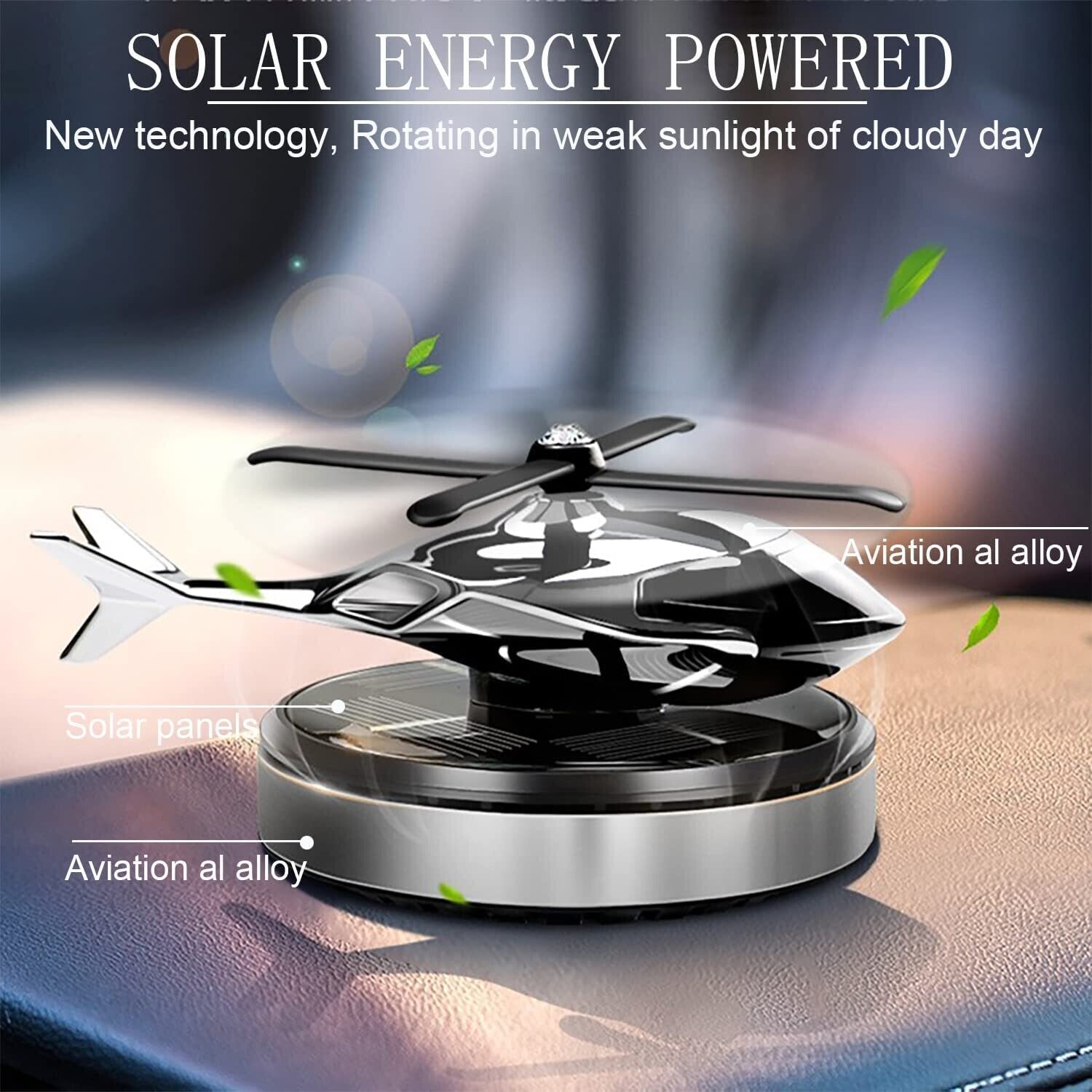 Helicopter Solar Car Aromatherapy Diffuser Ornament