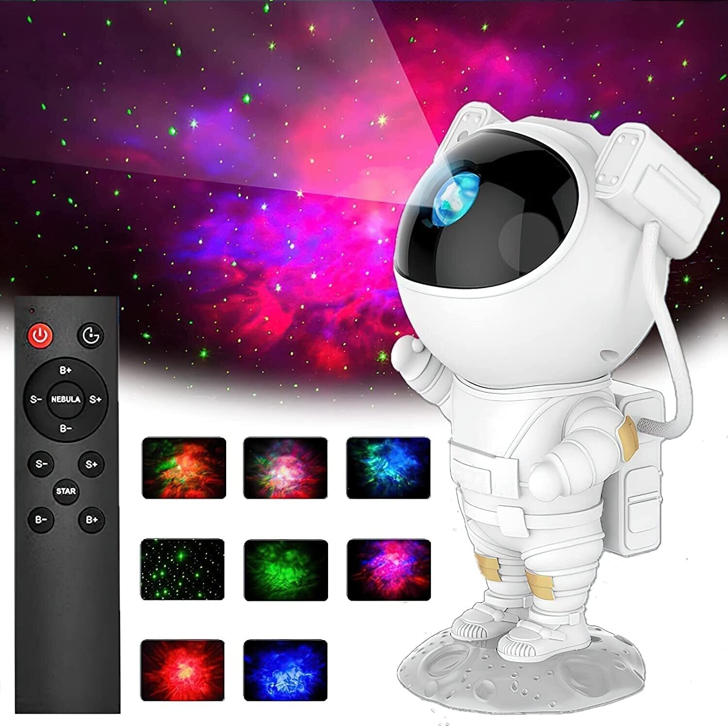 Astronaut Nebula Galaxy Night Light Projector