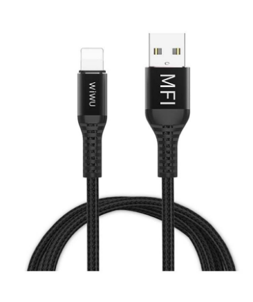 Lightning To USB Cable MFI Fast Data Cable 1.2meter Black mfi certified