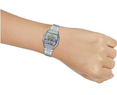 Casio Women's Silver Retro Digital Watch