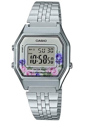 Casio Women's Silver Retro Digital Watch