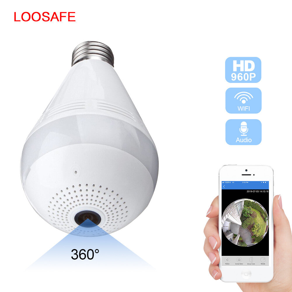 Wifi Bulb Camera LED Wireless Panoramic 360 Camera