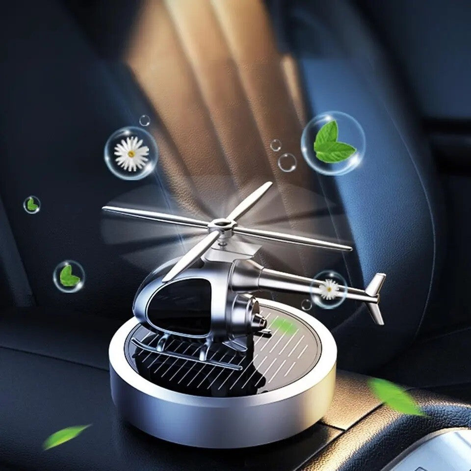 Solar-Powered Helicopter Car Air Freshener