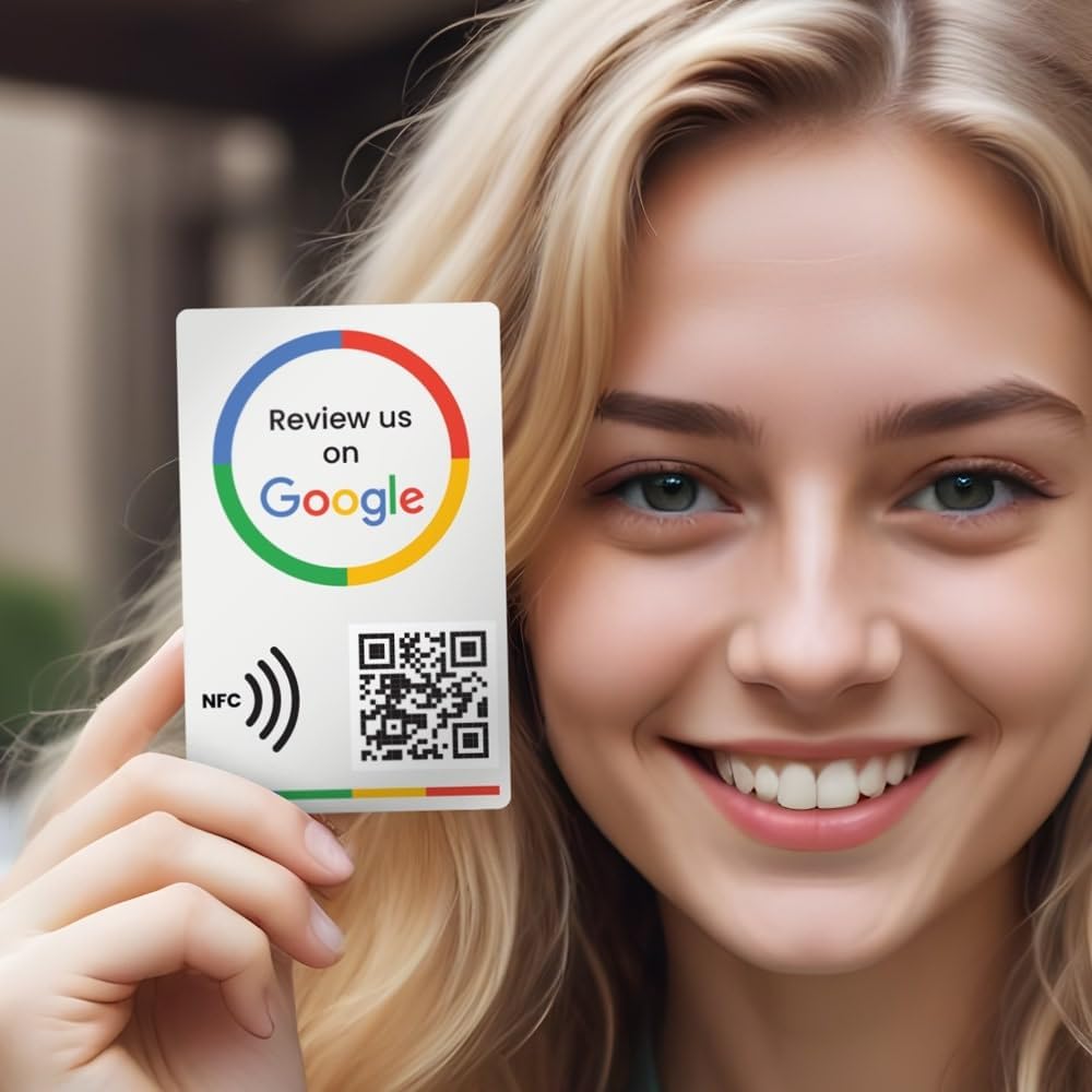 Google Review Card V3 – NFC & QR Code for Instant Business Reviews