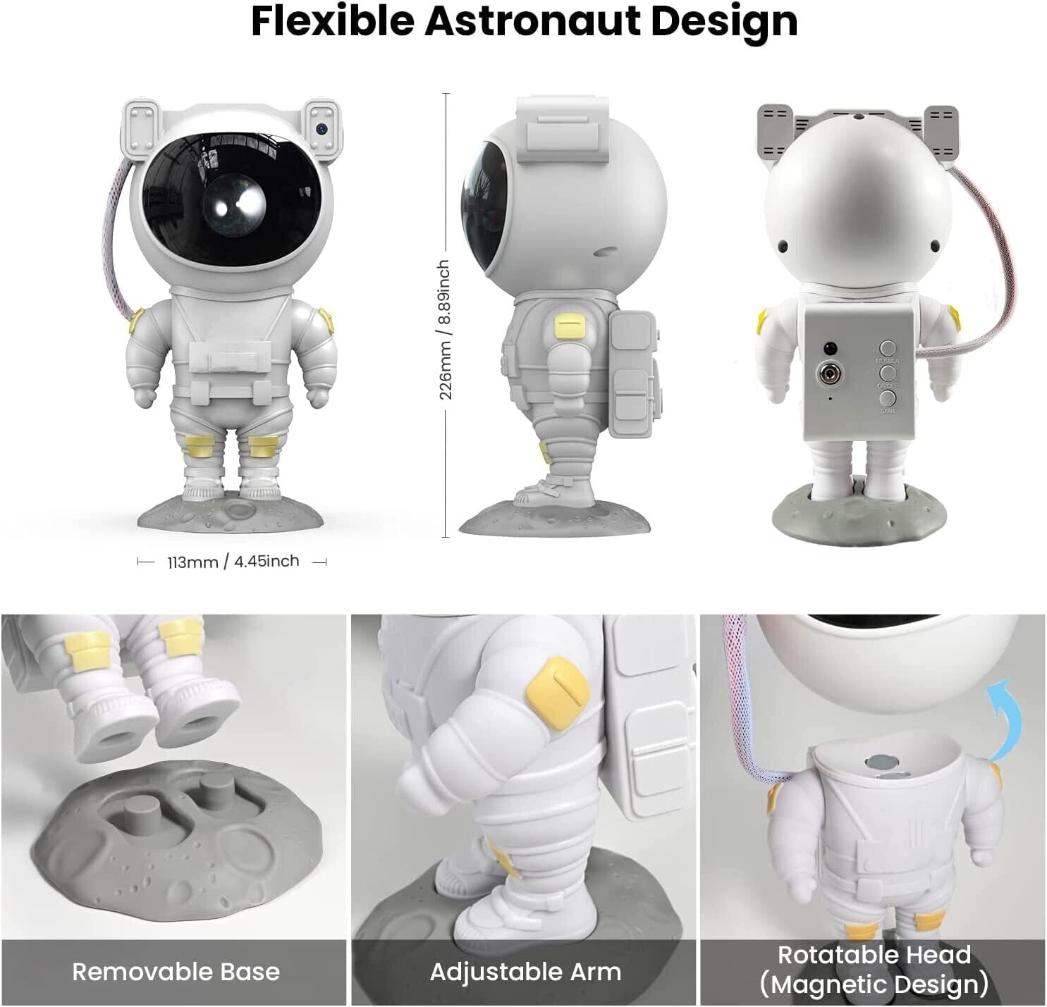 Astronaut Nebula Galaxy Night Light Projector