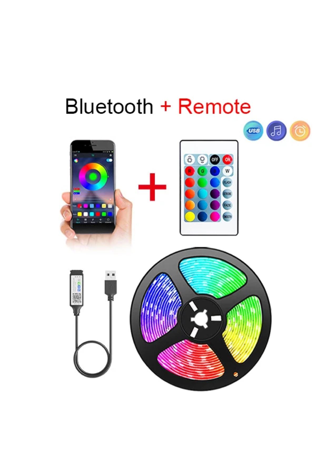 LED Strip Light – Bluetooth USB RGB 5050 SMD Flexible Self-Adhesive Tape