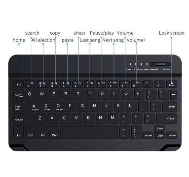 KAKU KSC-339 Wireless Keyboard - Up to 10m _ Bluetooth _ English _ Arabic _ Black - Keyboard