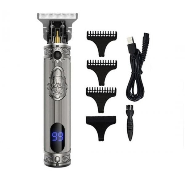 Kemei KM-700H Rechargeable Cordless Electric Mini 0mm Baldheaded Hair Clipper - with lcd