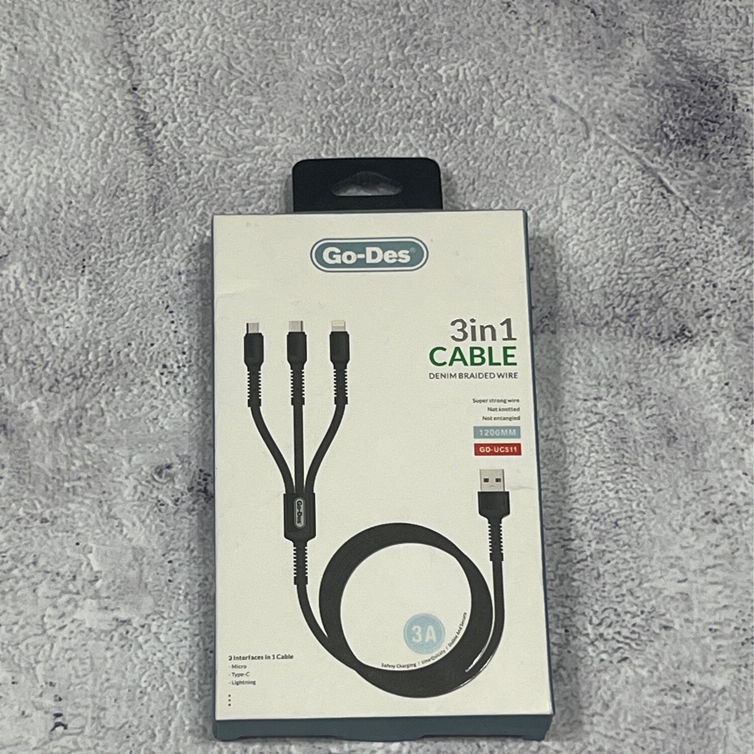 3-in-1 Charging Cable - Universal Compatibility