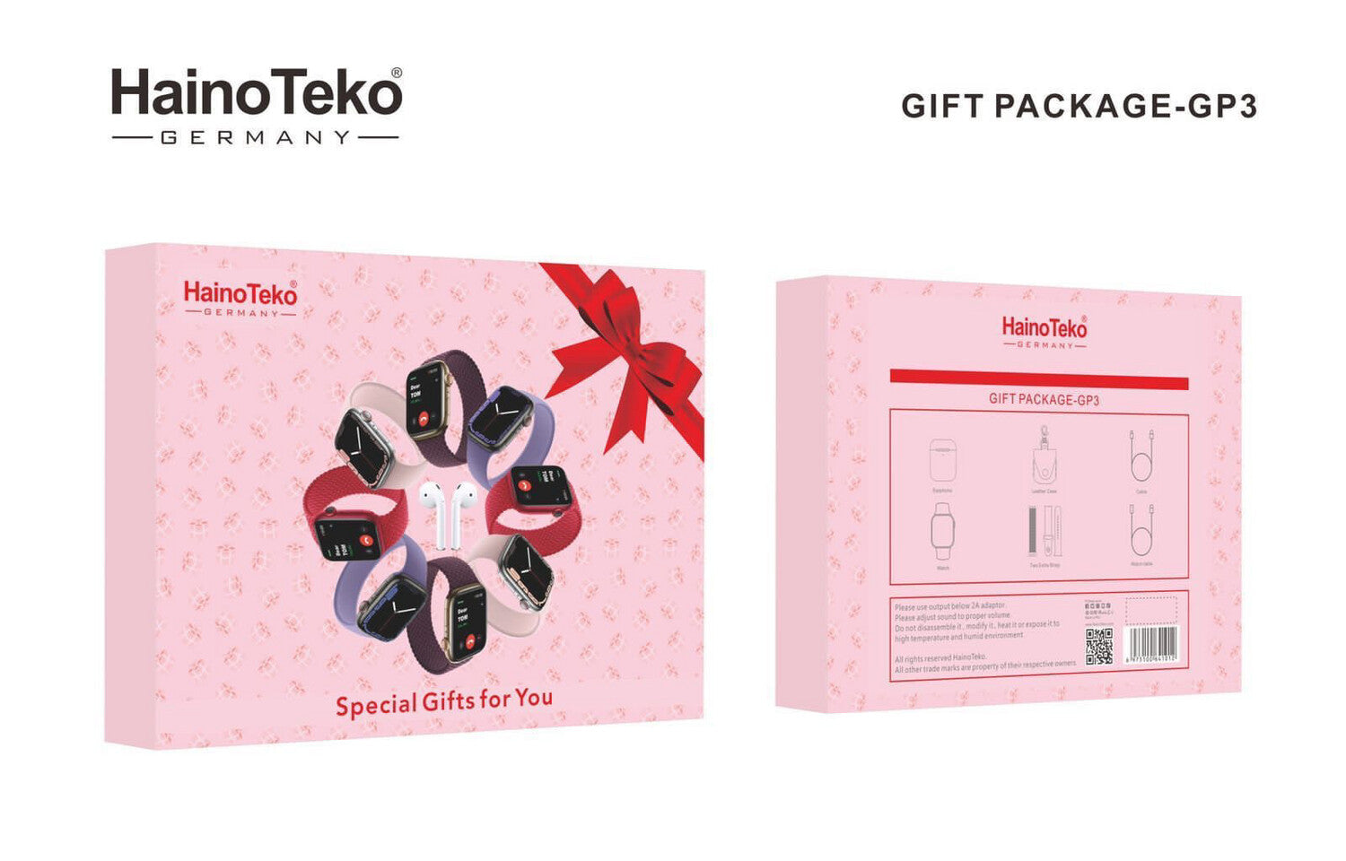 Hainoteko Smart Watch & Airpods Gift Pack