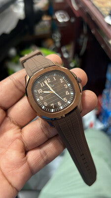 Fitron Men's Brown Leather Wrist Watch - Stylish & Durable