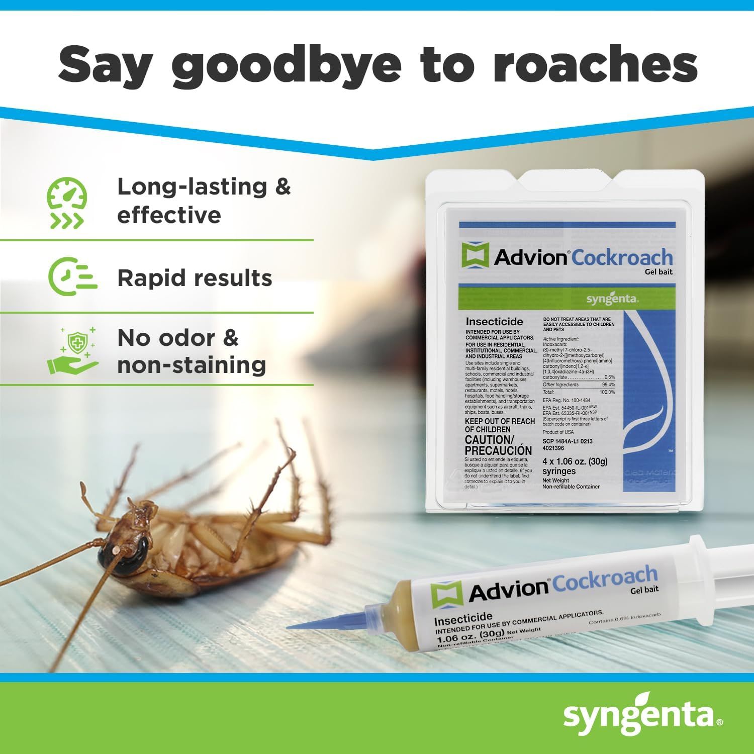 Advion Cockroach Gel Bait - Fast & Effective Pest Control