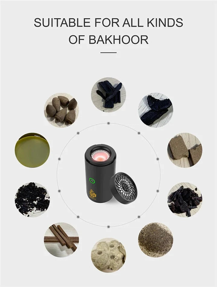 Portable Electronic Bakhoor Burner - Aromatic & Convenient