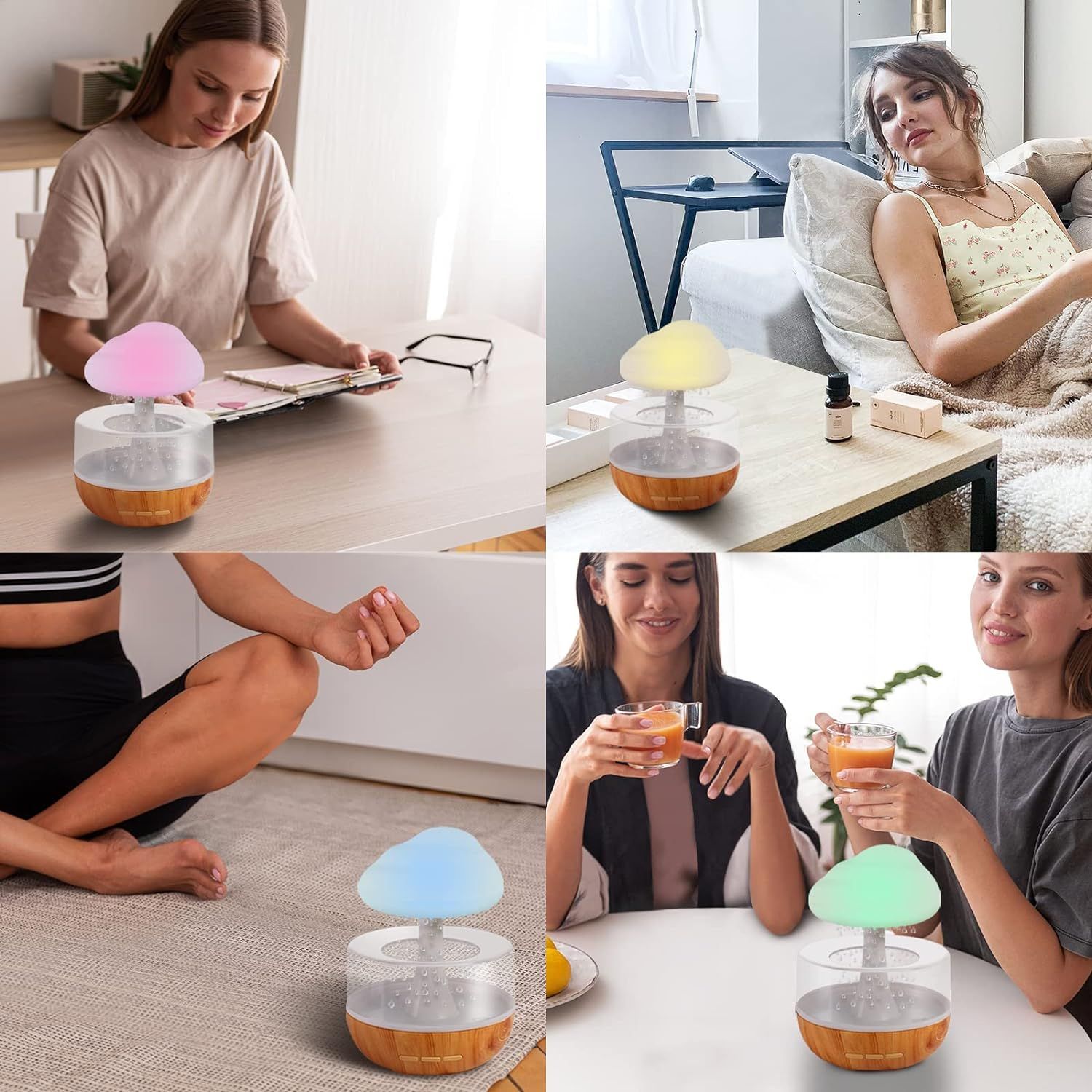 Cloud Rain Humidifier - Improve Air Quality & Comfort