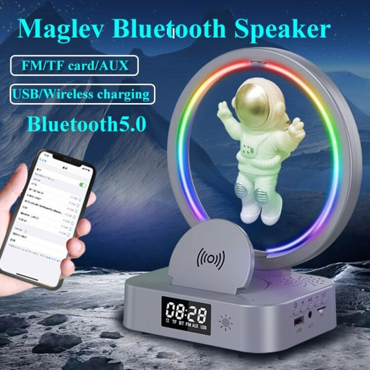 Magnetic Levitation Astronaut Speaker with RGB & Wireless Charging