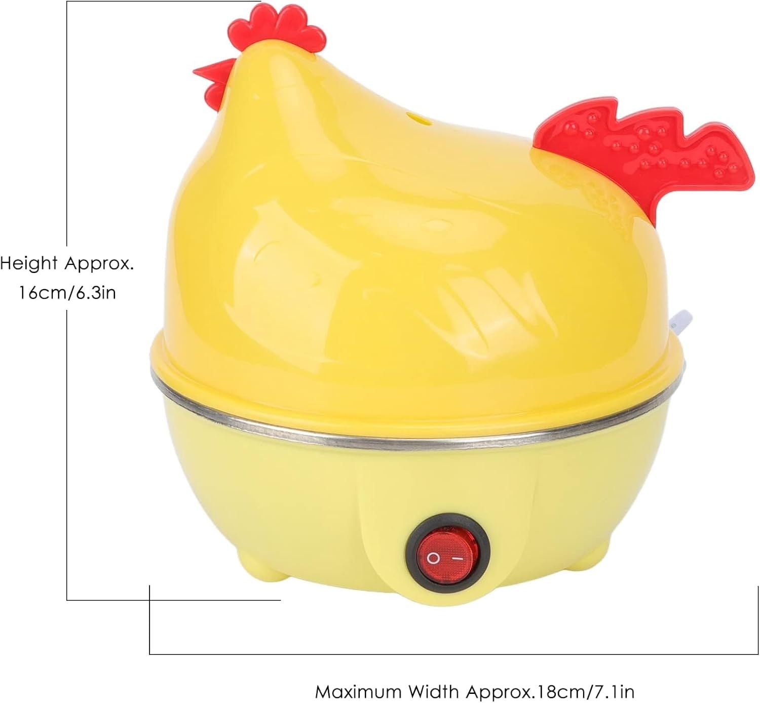 Electric Egg Boiler – Cute Chicken Design, Rapid Cooker