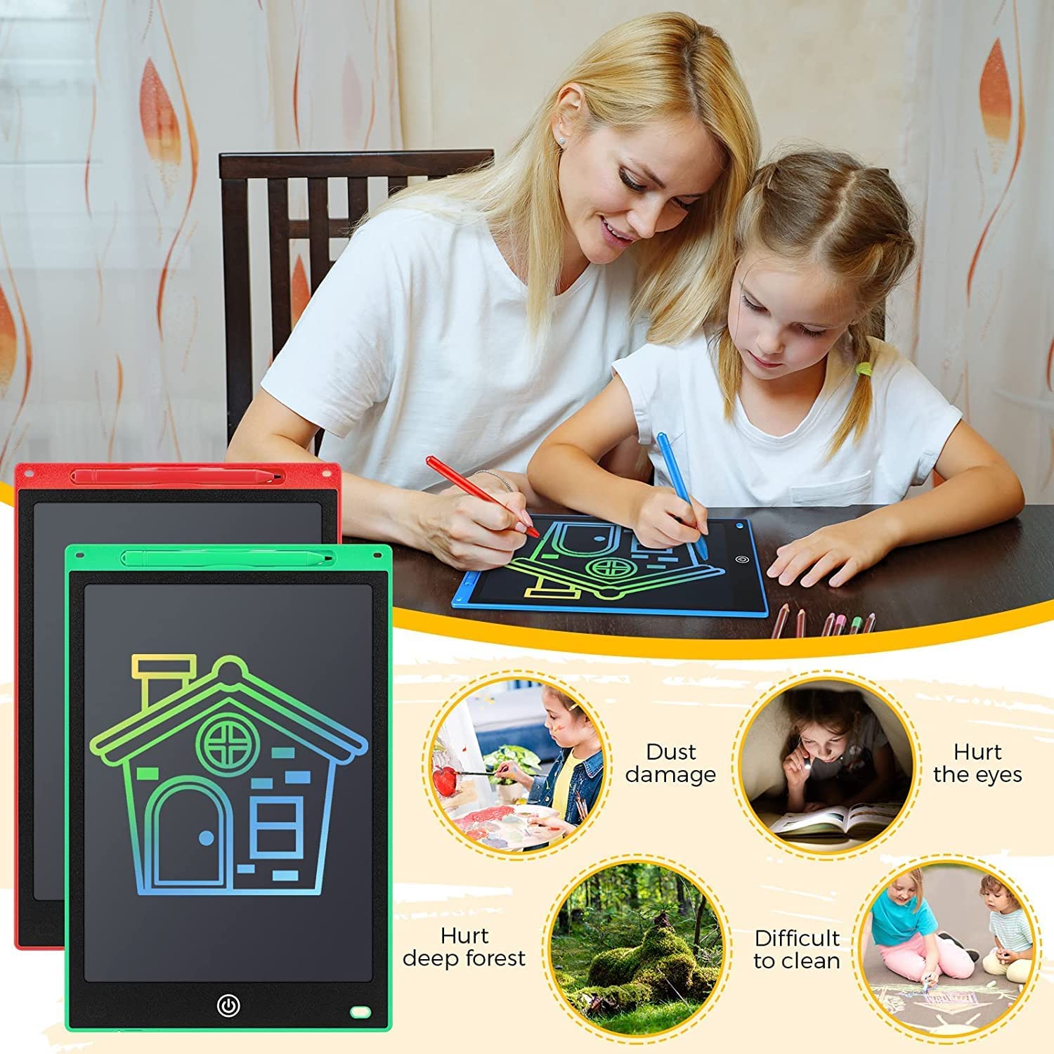 12-Inch LED Writing Tablet – Magic 3D Luminous Drawing & Doodle Board