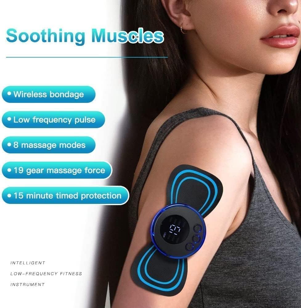 Mini Massage Machine – Portable Rechargeable Full Body Massager with 8 EMS Modes