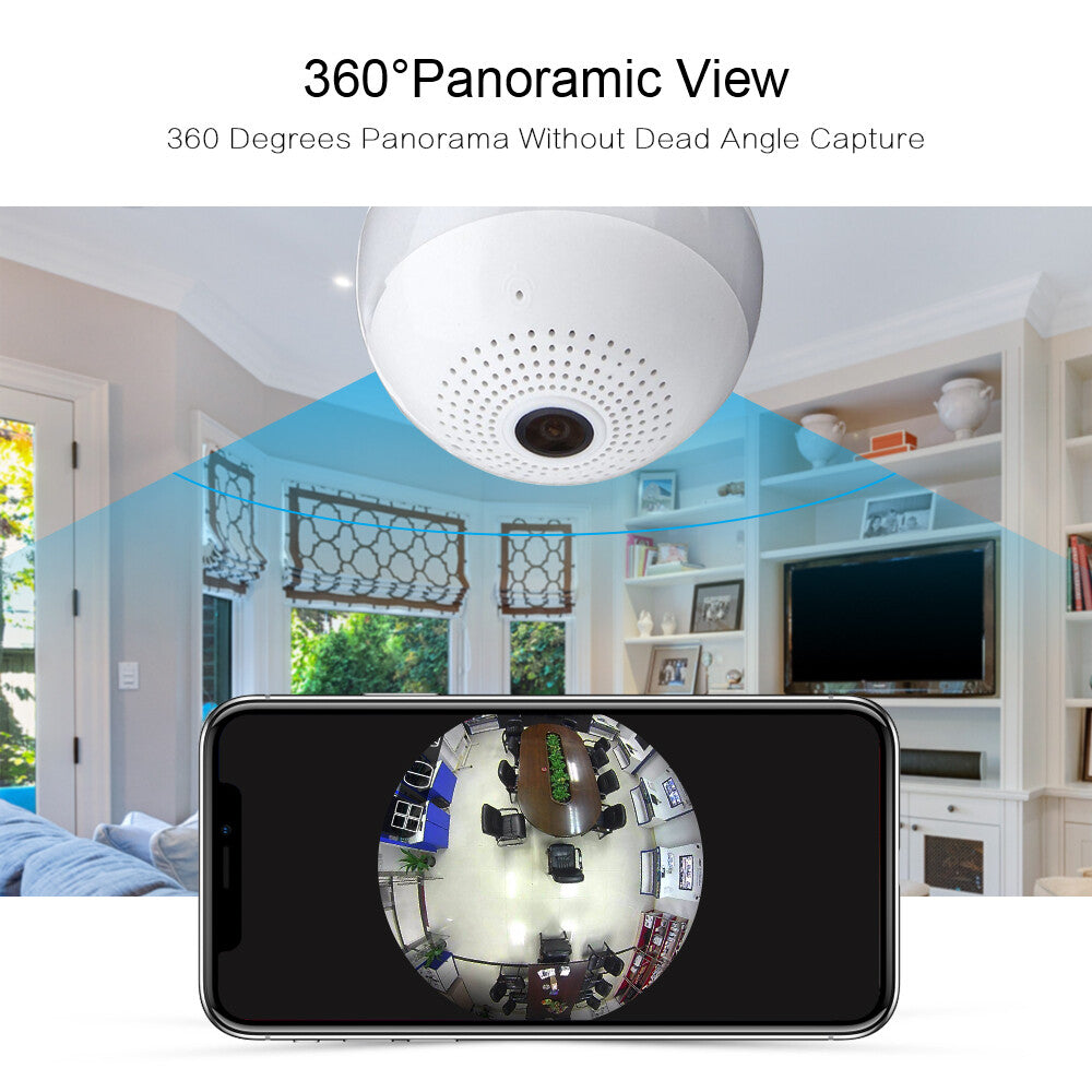 Wifi Bulb Camera LED Wireless Panoramic 360 Camera