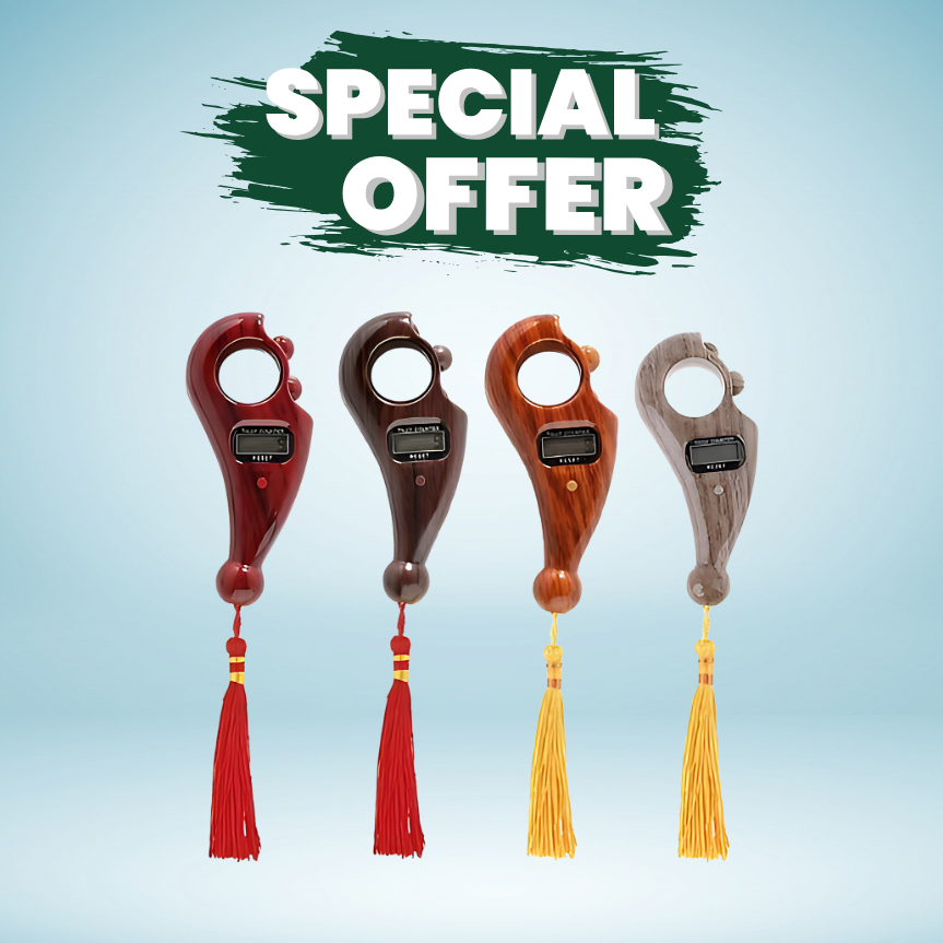4PCS Digital Finger Tasbeeh Misbaha Counter Combo Offer