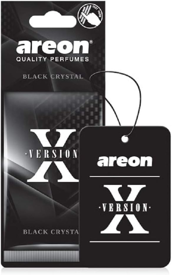 Areon X Hanging Car Air Freshener – Black Crystal Scent, Long-Lasting, 1 Pack