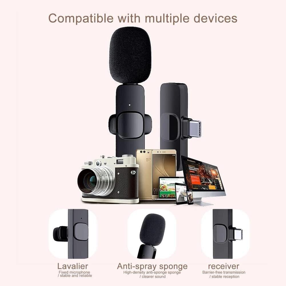 Wireless Microphone for iPhone & Android – Clear Sound