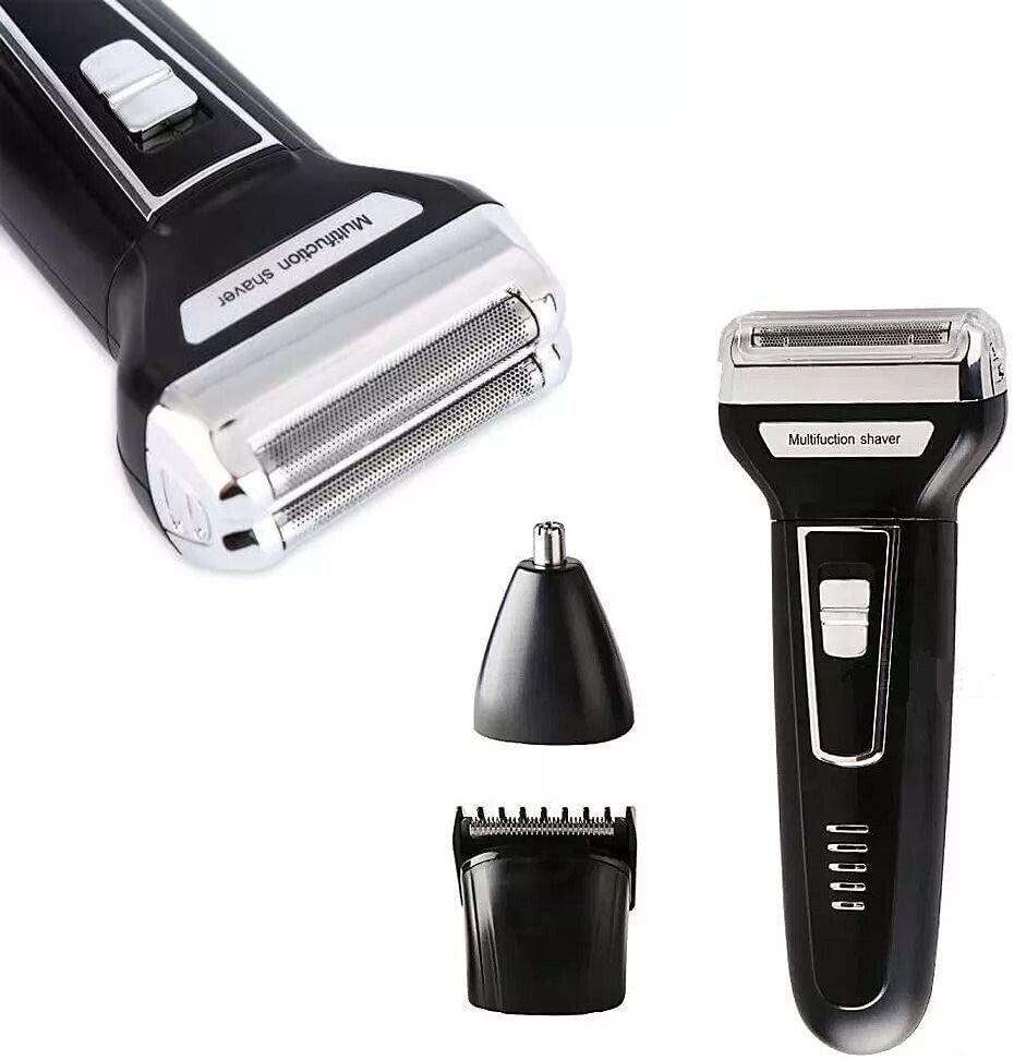 Kemei Super combo Razor Men Beard Trimmer +Cordless Electric Mini 0mm Baldheaded Hair Clipper - with lcd