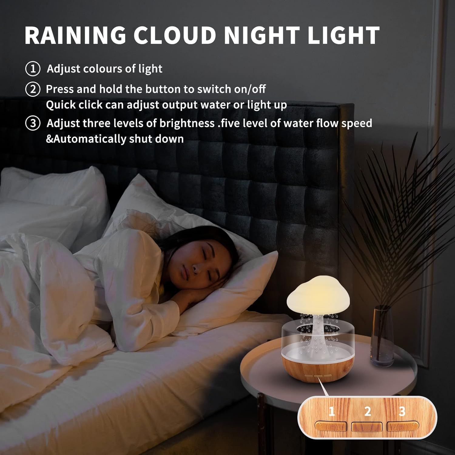 Cloud Rain Humidifier - Improve Air Quality & Comfort