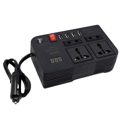 300W Car Power Inverter, DC 12V to 220V AC