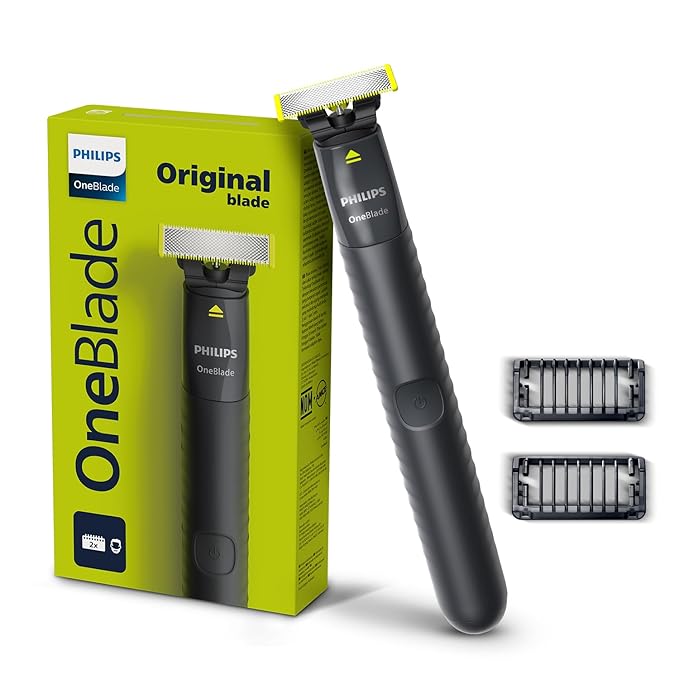 Philips OneBlade Face Hybrid Trimmer & Shaver QP1424/10 – Dual Protection, Wet & Dry Use, USB Rechargeable
