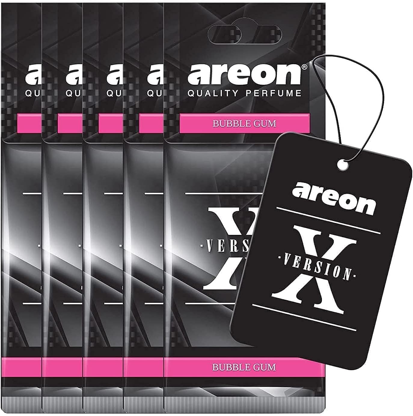 Areon X Version Black Crystal Air Freshener – Pack of 4 for Long-Lasting Freshness