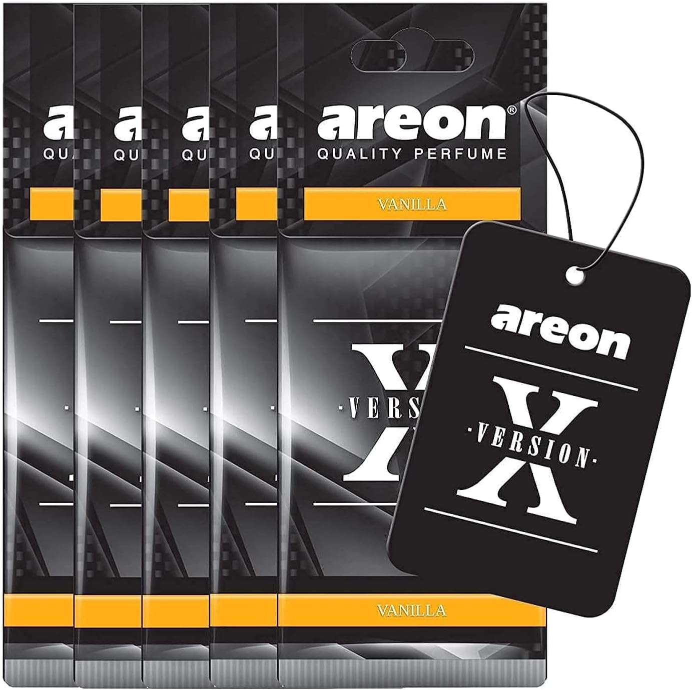 Areon X Version Black Crystal Air Freshener – Pack of 4 for Long-Lasting Freshness