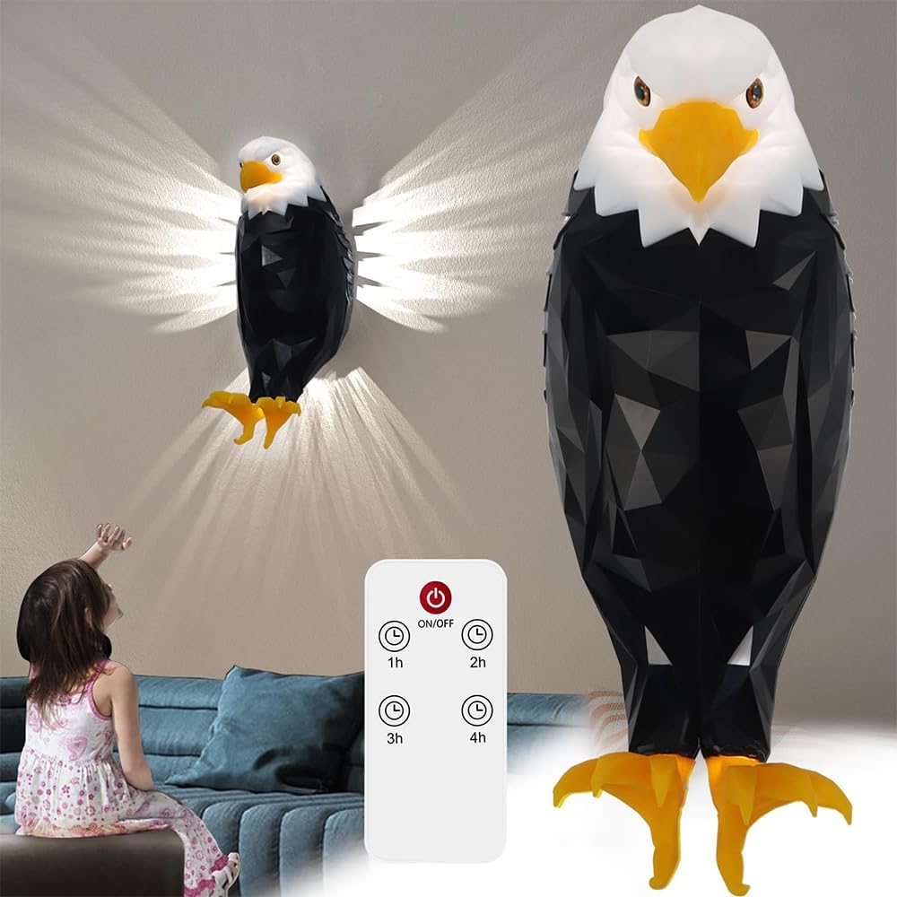 🦅 Eagle Design Magnetic LED Wall Light – USB Rechargeable, Motion Sensor, Removable Night Lamp for Bedroom, Living Room, Office