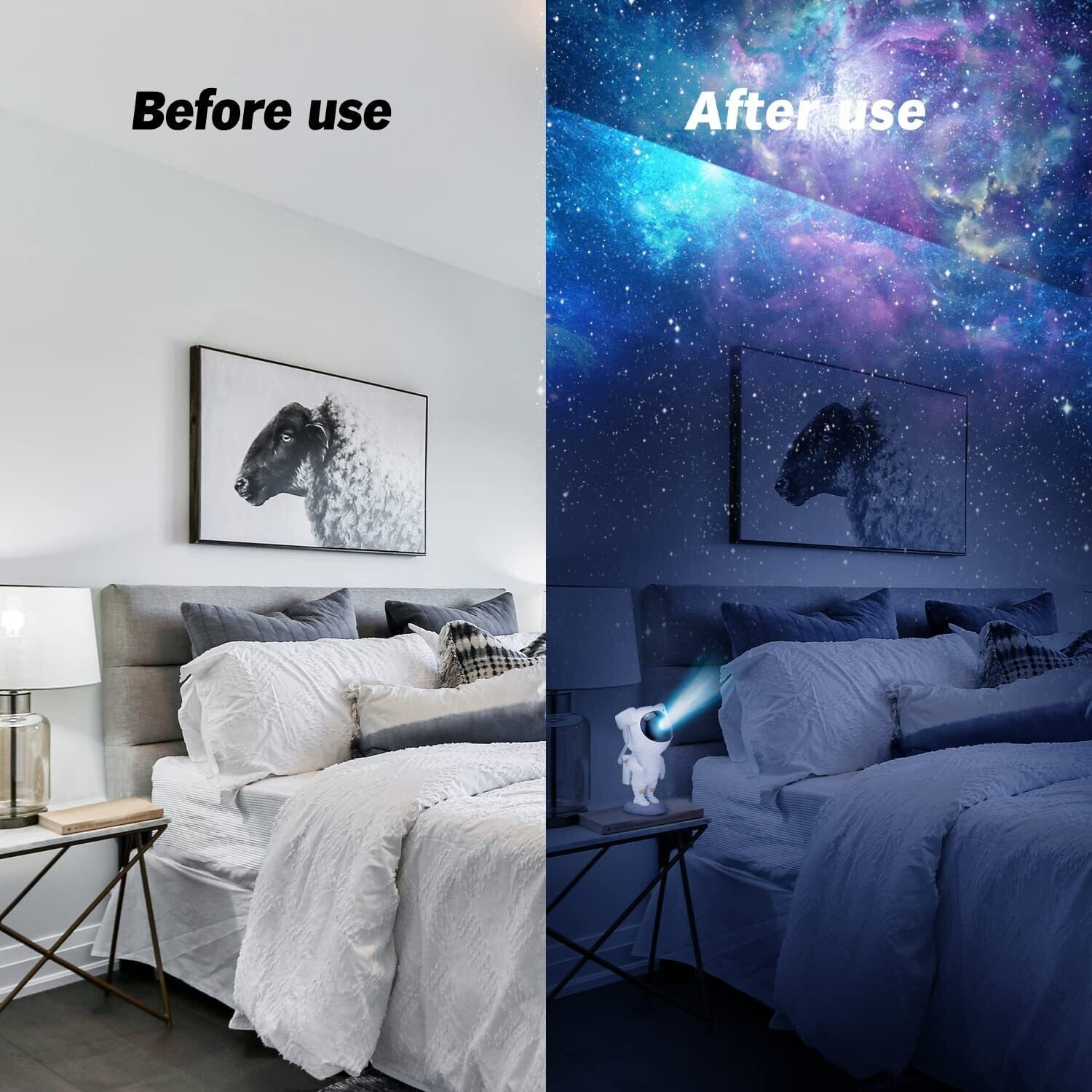 Astronaut Nebula Galaxy Night Light Projector