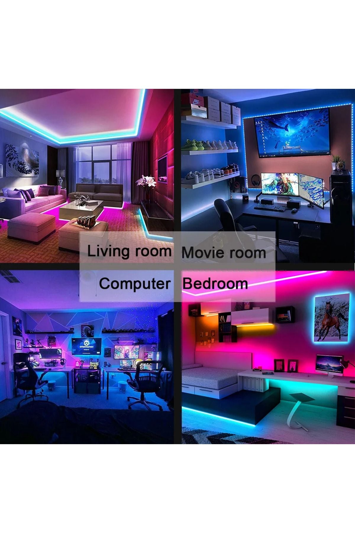 LED Strip Light – Bluetooth USB RGB 5050 SMD Flexible Self-Adhesive Tape