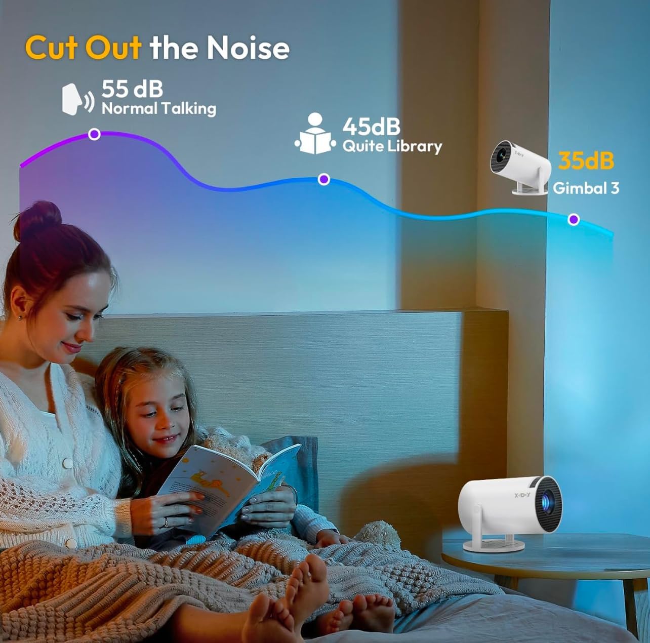 Smartbarry HT88 4K/HD Portable Android Projector with Wi-Fi & Bluetooth – Smart Home Cinema (UAE)