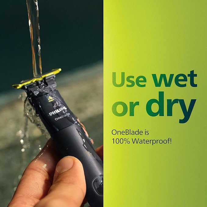 Philips OneBlade Face Hybrid Trimmer & Shaver QP1424/10 – Dual Protection, Wet & Dry Use, USB Rechargeable
