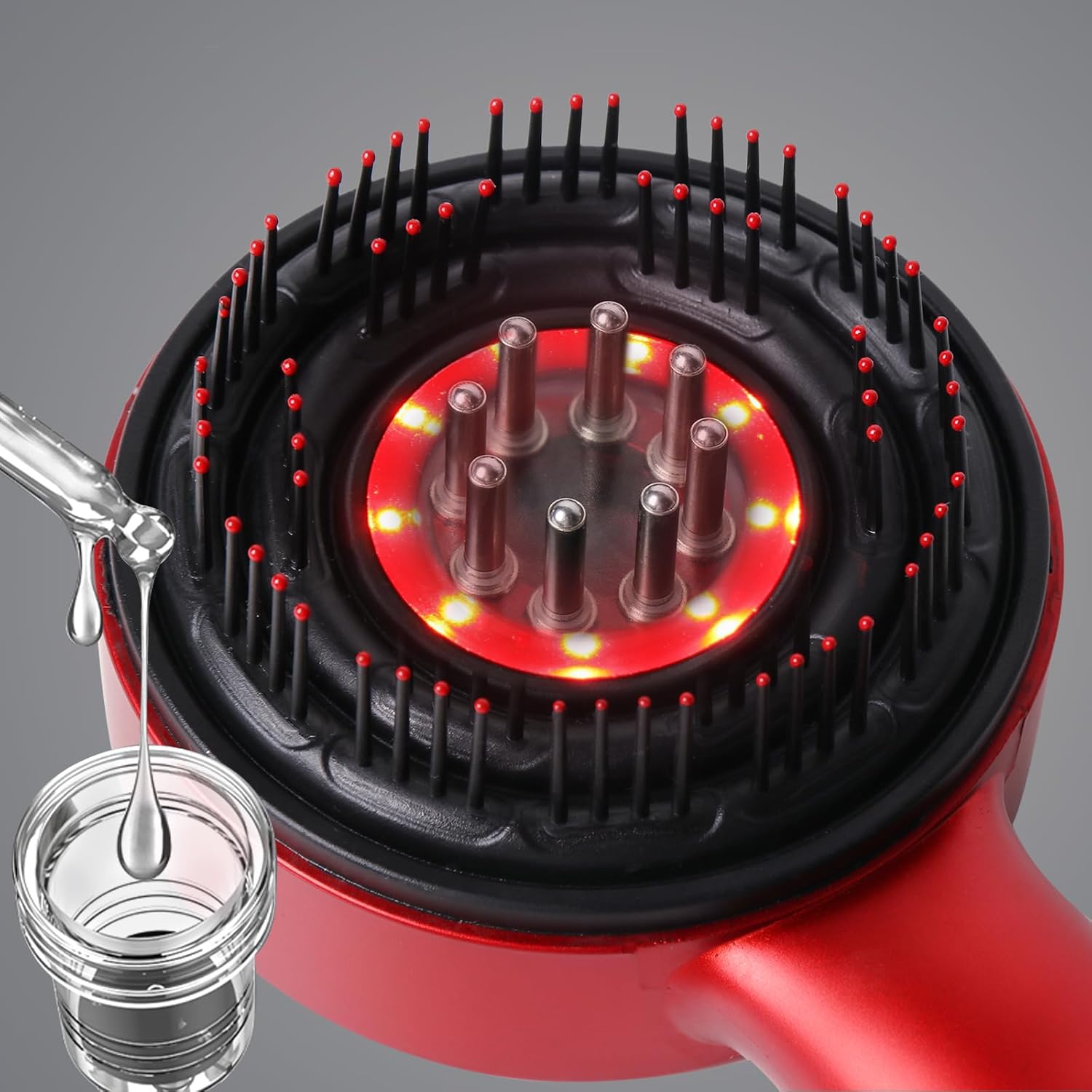 Electric Scalp Massager Brush with Oil Applicator – Hair Growth & Stress Relief Head Massager – Free Delivery UAE