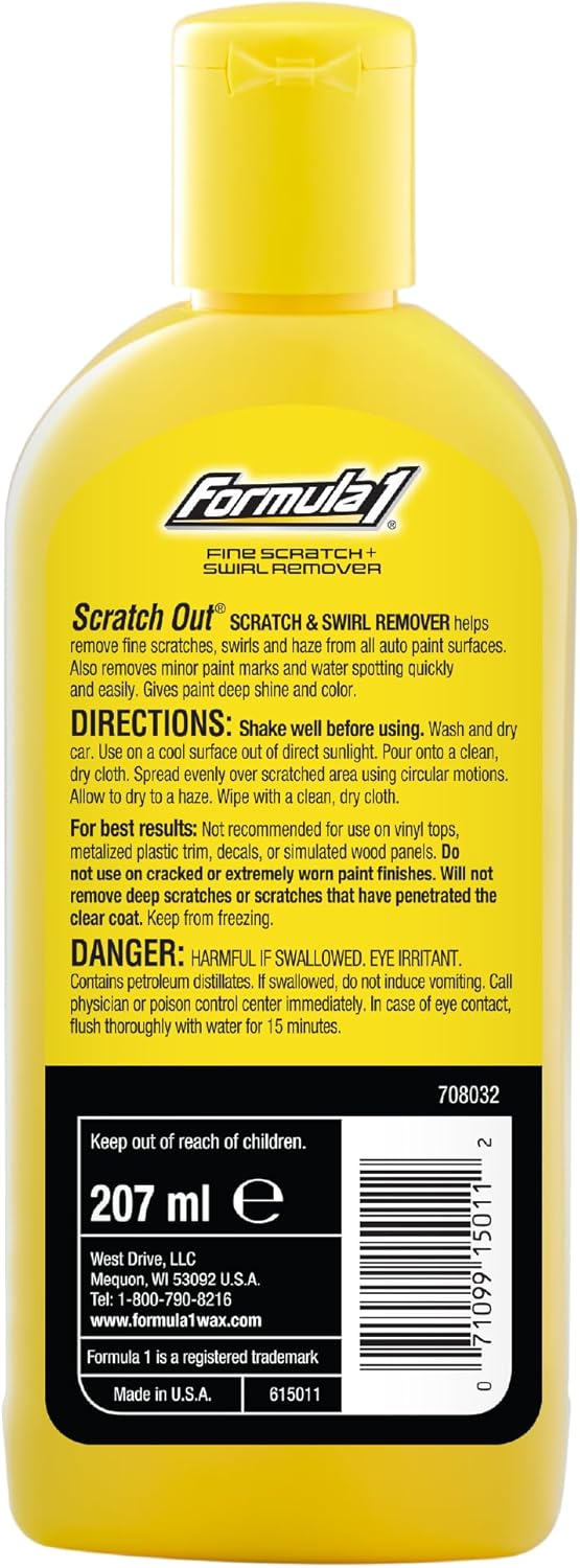 Formula 1 Scratch Out Liquid – Premium Car Polish & Scratch Remover (207 ml) | UAE Auto Care