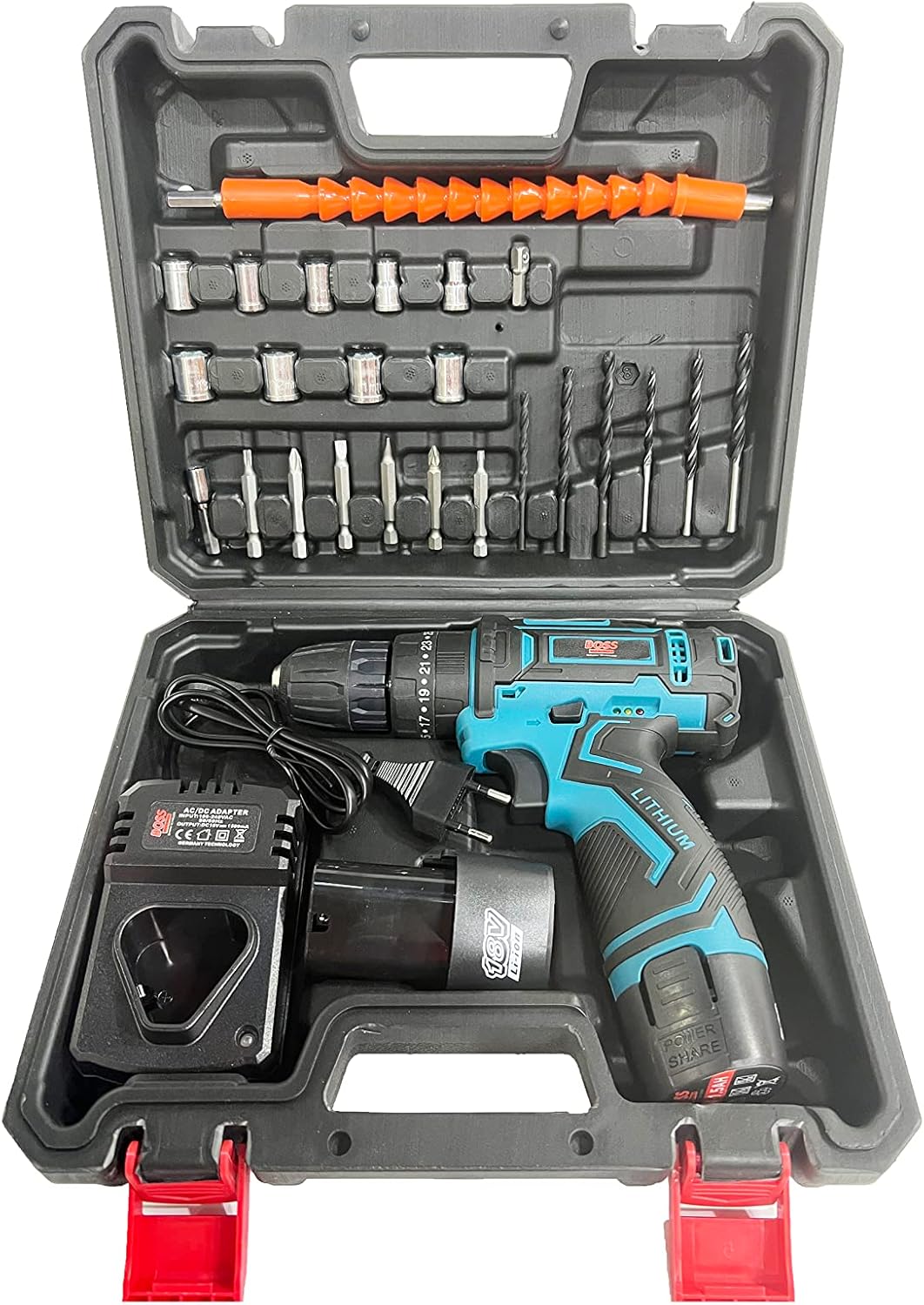 BOSS NEO POWER 18V Cordless Drill Machine – 2 Batteries, Complete Set (UAE Free Delivery)