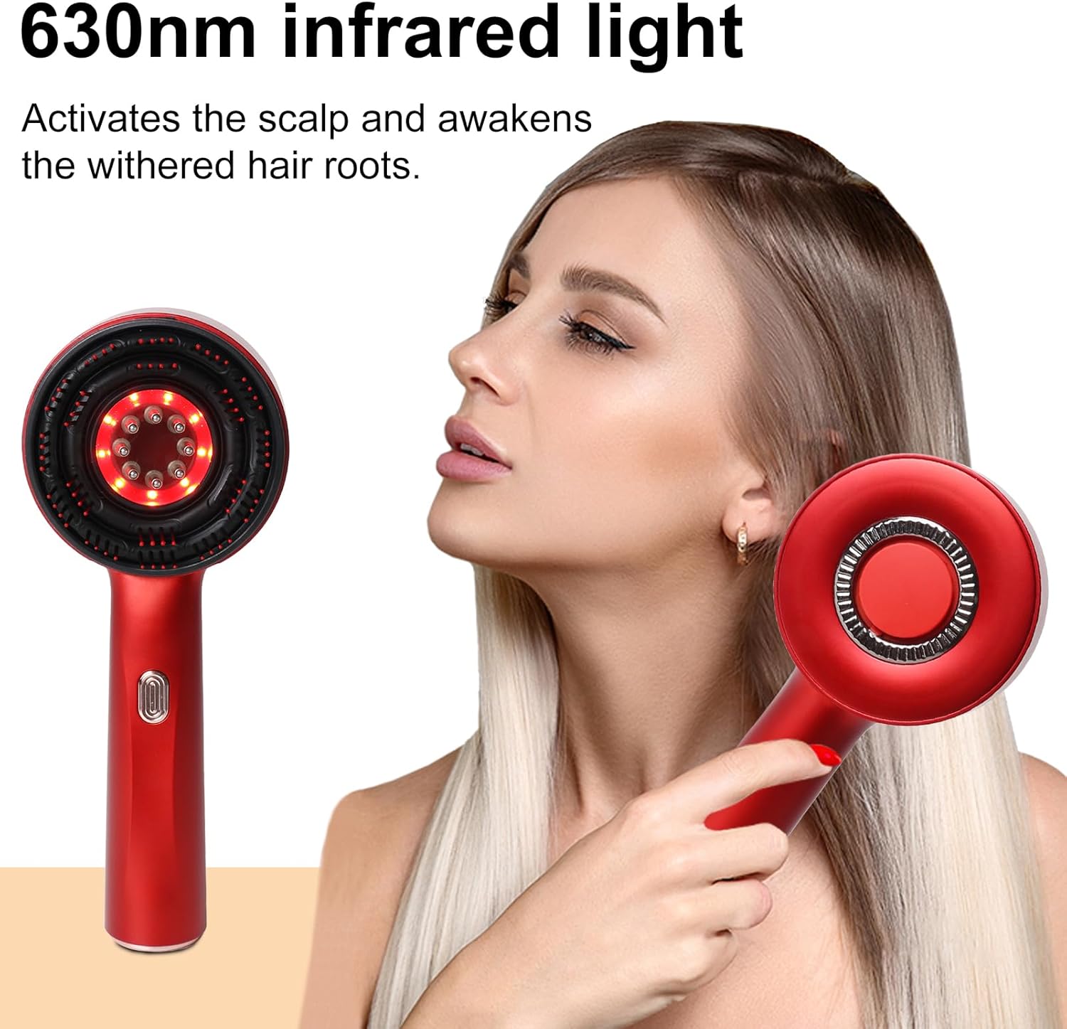 Electric Scalp Massager Brush with Oil Applicator – Hair Growth & Stress Relief Head Massager – Free Delivery UAE