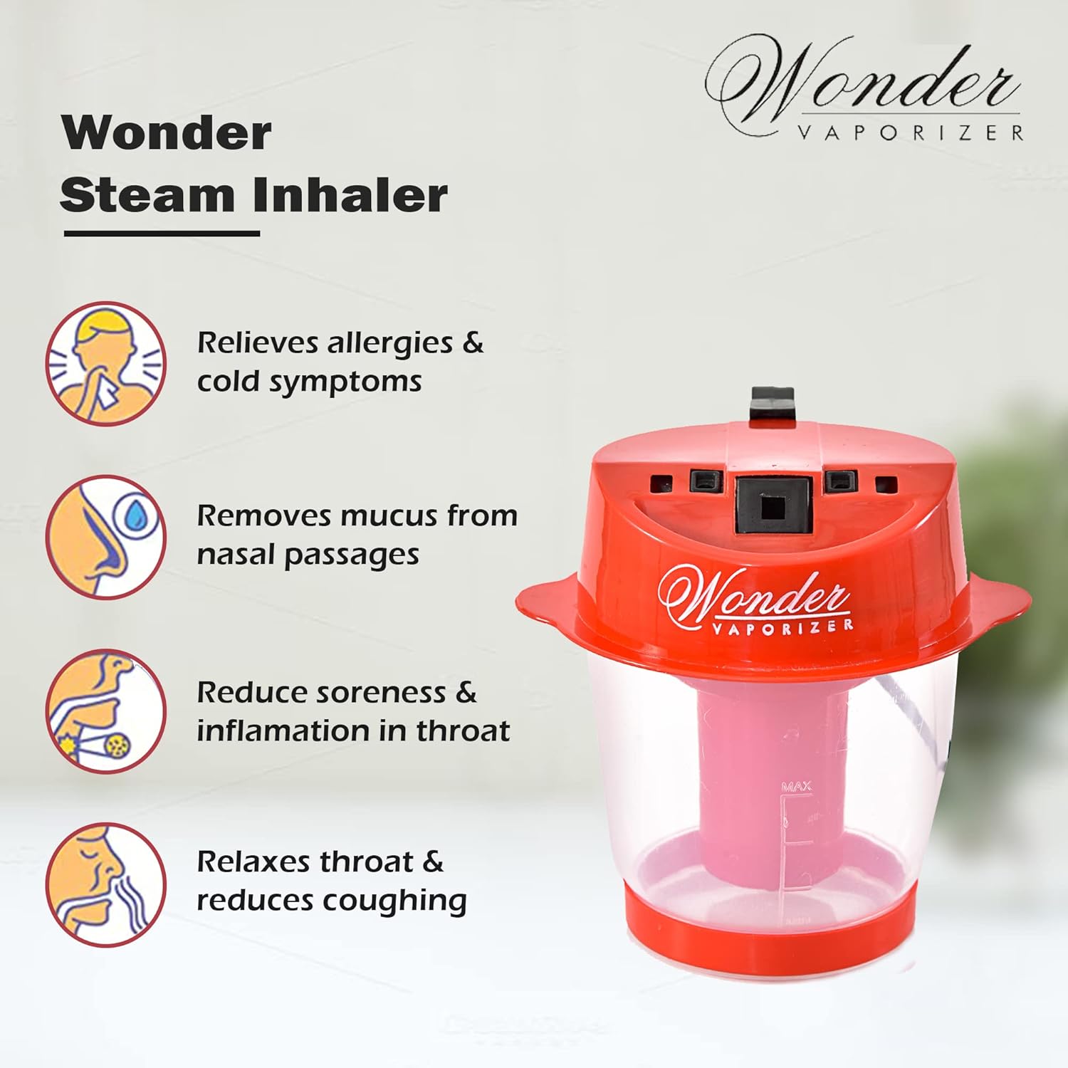 WONDER Steam Inhaler Professional Plastic Vaporizer