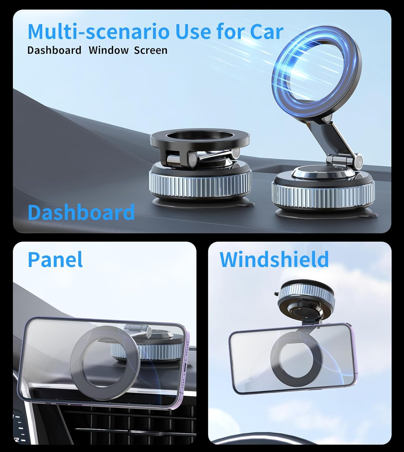 360° Car Dashboard & Windshield Phone Holder – Strong Suction Mount | Universal Mobile Stand UAE