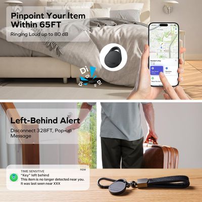 MOMAX PinPop Lite Find My Tracker – Smart & Compact