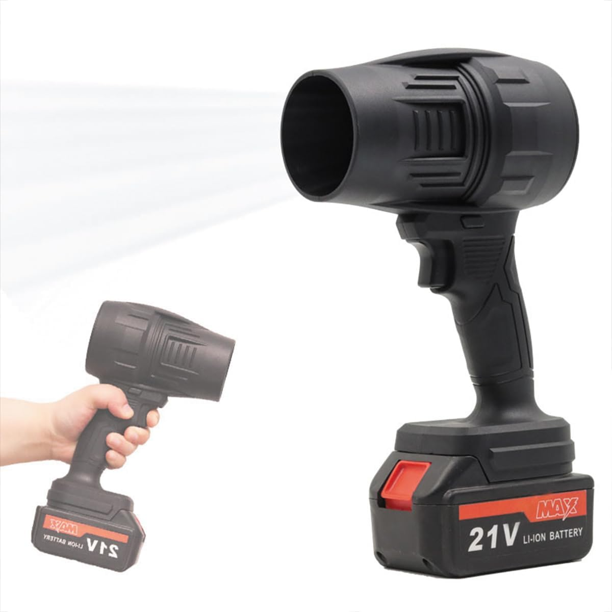 Jet Dry Mini Blower Turbo Jet Fan – 21V Dual Battery | Lightweight Powerful Leaf & Dust Cleaner with Adjustable Speed for Home, Garden & Car