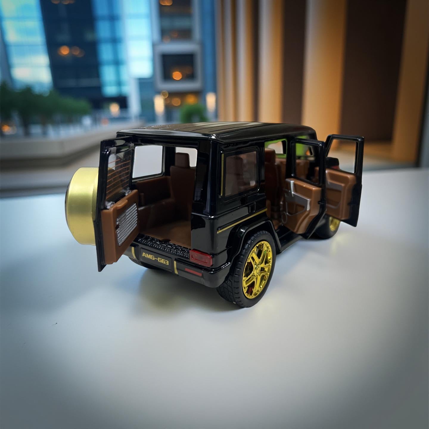 G-Wagon Metal Toy Car – 21cm, Pull-Back Action, Openable Doors, Light Sound, Premium Metal Body